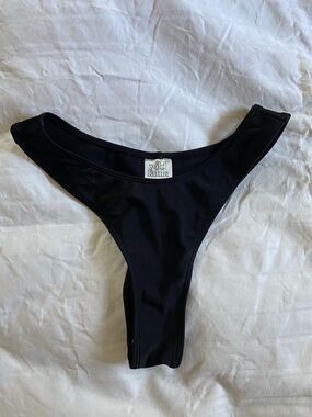 wild fable Black High-Rise Thong Bikini Bottom